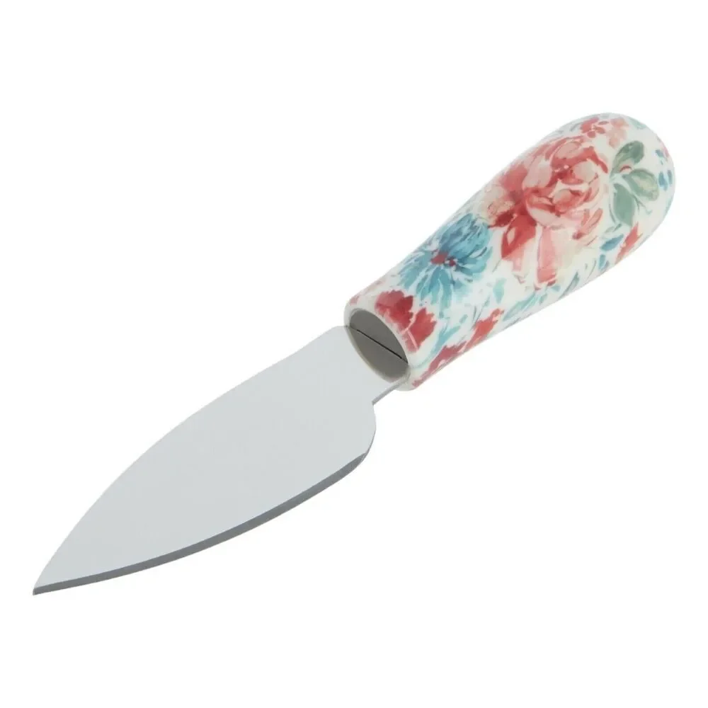 Pioneer Woman Cheese Knife Fork Serving Set Gorgeous Garden Floral 4-pc Gift NEW